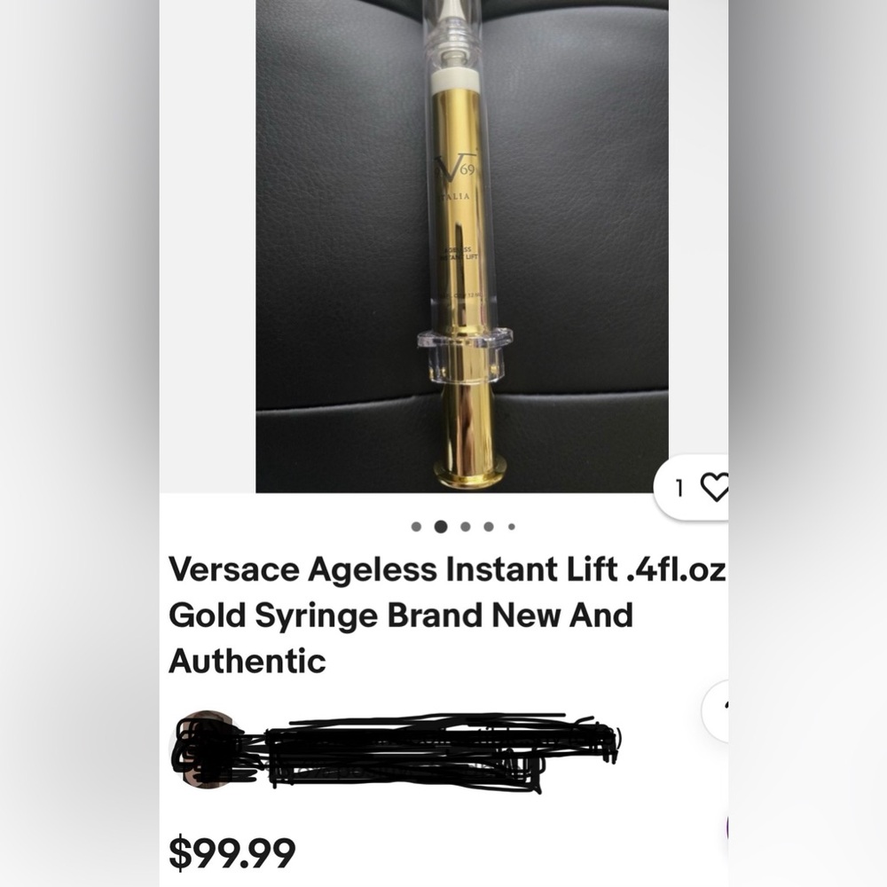 ⭐️NEW⭐️Versace 19V69 Italia Ageless Instant Lift Serum~ 0.4oz. Full Size - Picture 4 of 4